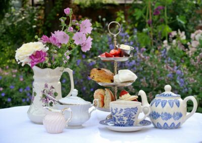 Afternoon tea in country garden