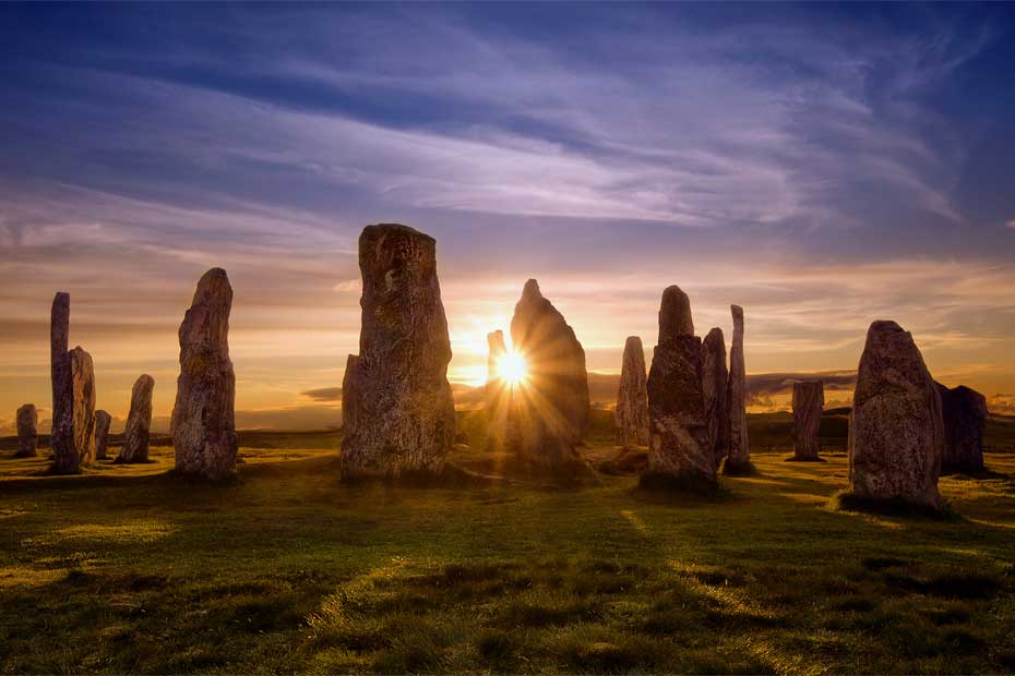 Callanish stones at sunset