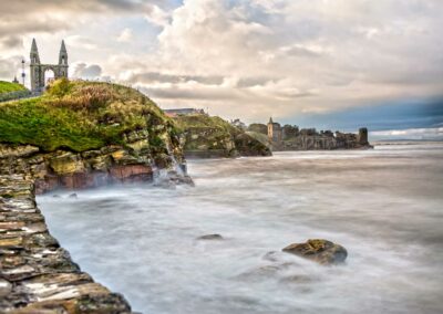 The Coastline at St Andrews, used to illustrate the scottish inbound travel agent page of turas travel