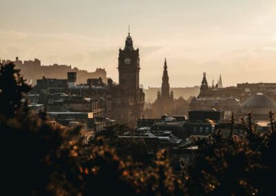 The city skyline of Edinburgh seen from Calton Hill. Turas travel specialise in helping to craft custom itineraries for vacations in edinburgh.