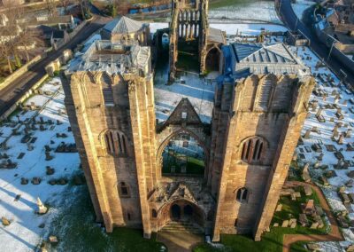 Elgin cathedral in the snow