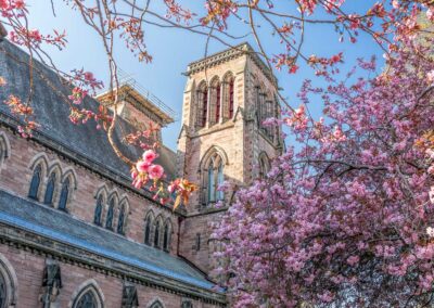 Inverness cathedral in bloom