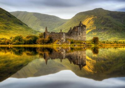 Kilchurn Castle in Loch Awe at Sunset 2