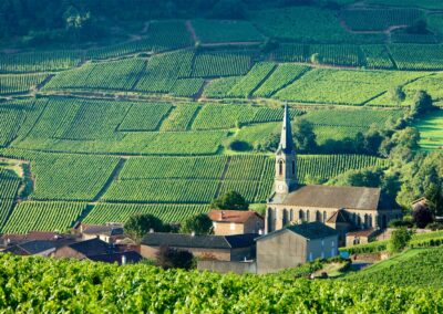 Vergisson with vineyards Burgundy