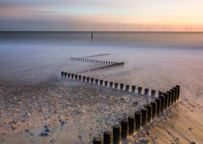 low tide on the english coastline
