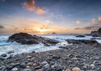 sunset at cape cornwall
