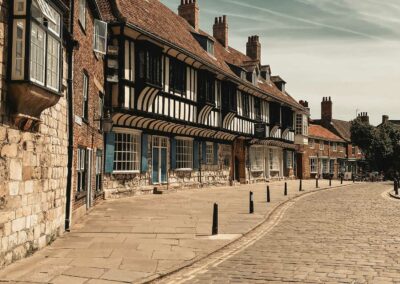view of college street in york the tudor style